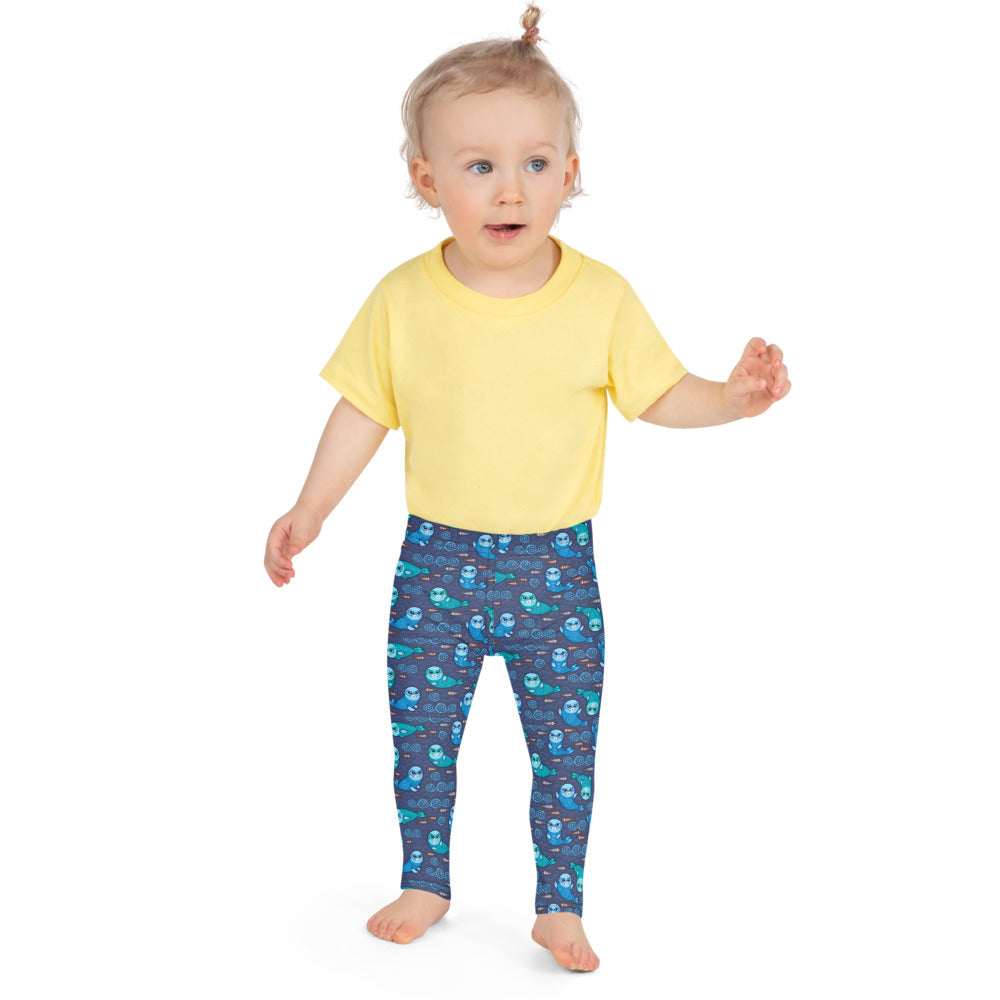 Toddler Leggings - North: Blue Seals