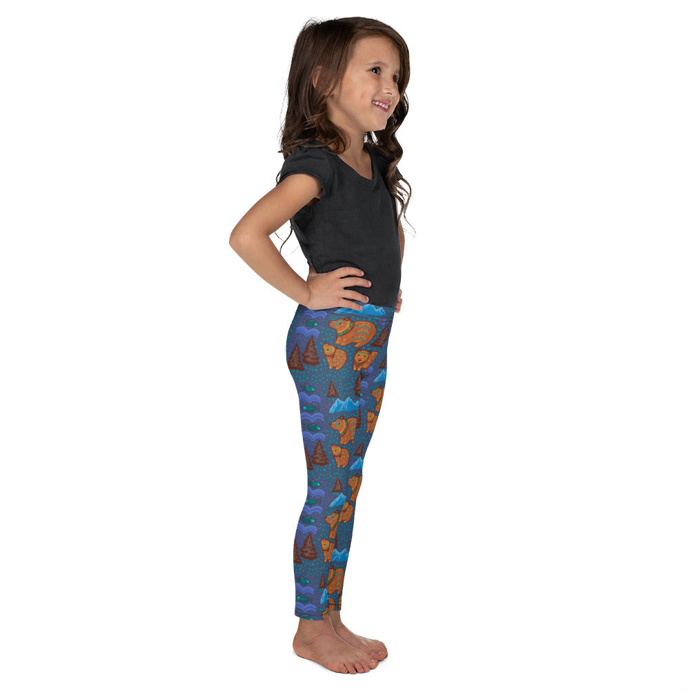 Toddler Leggings - Tundra: Bears & Fish