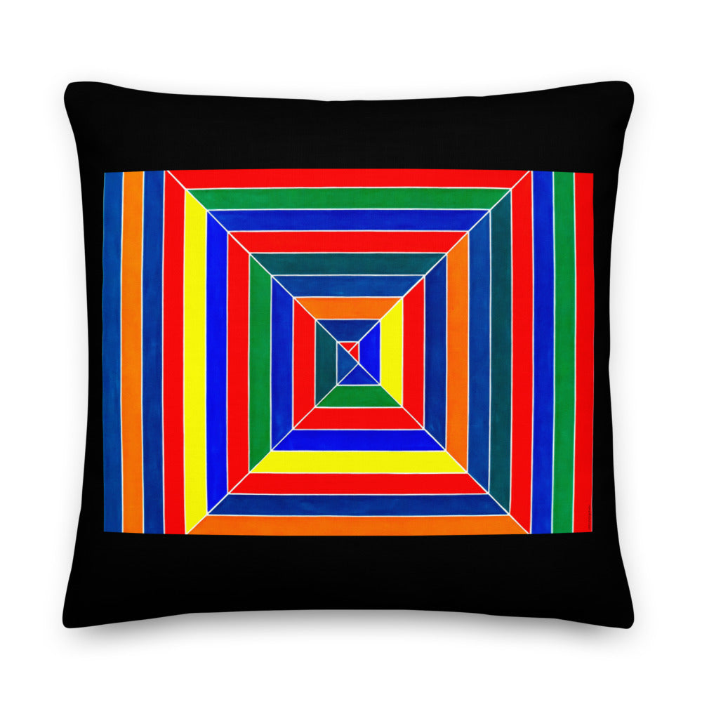 Premium Stuffed Pillow - Abstract Offset Color