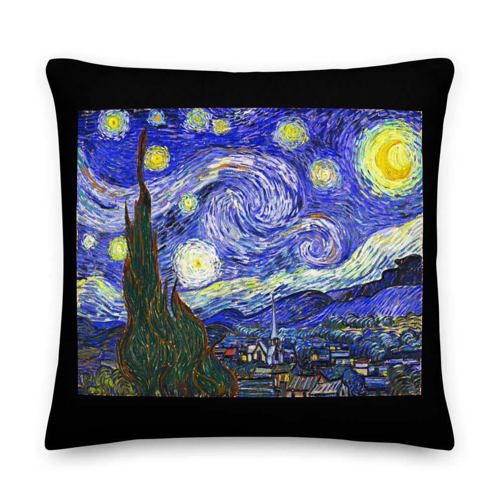 Premium Stuffed Pillow - van Gogh: The Starry Night