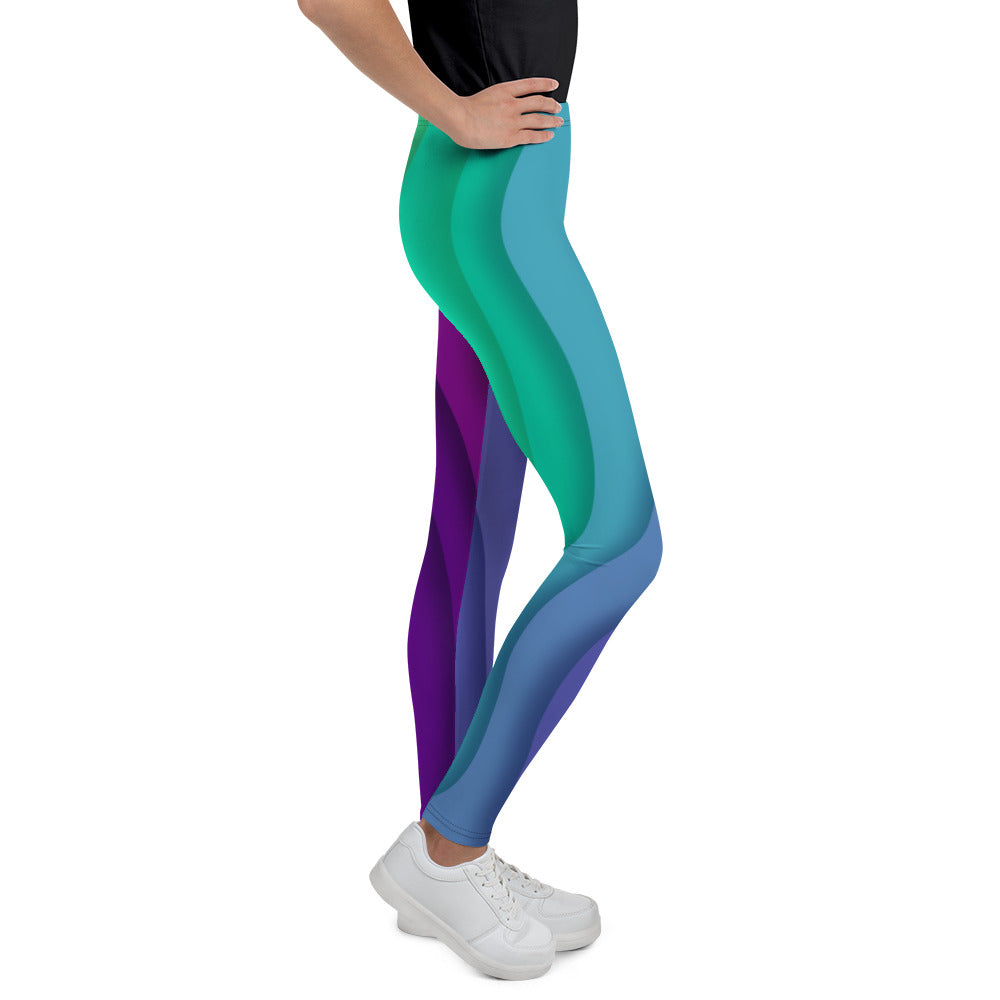 Indigo Cyan - Youthful Explorer Nomadz - Youth Leggings