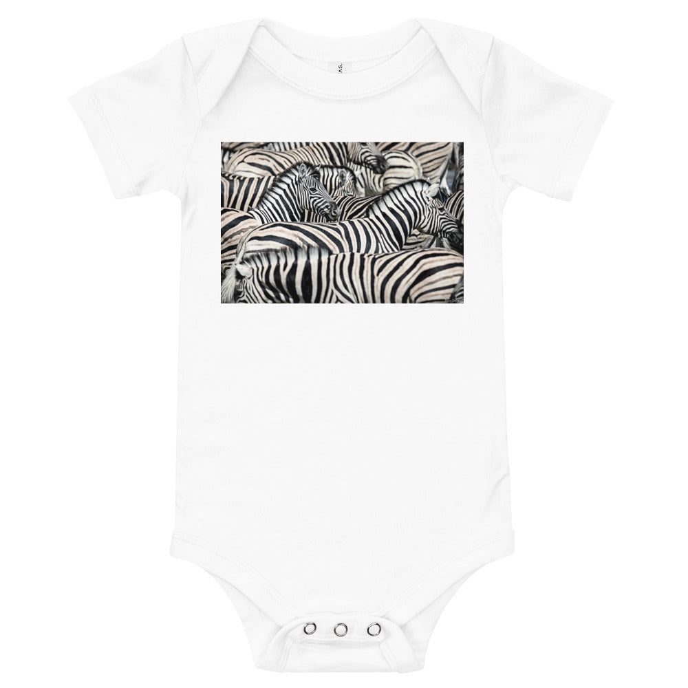 Light Soft Baby Bodysuit - Sharp Dressed Zebras