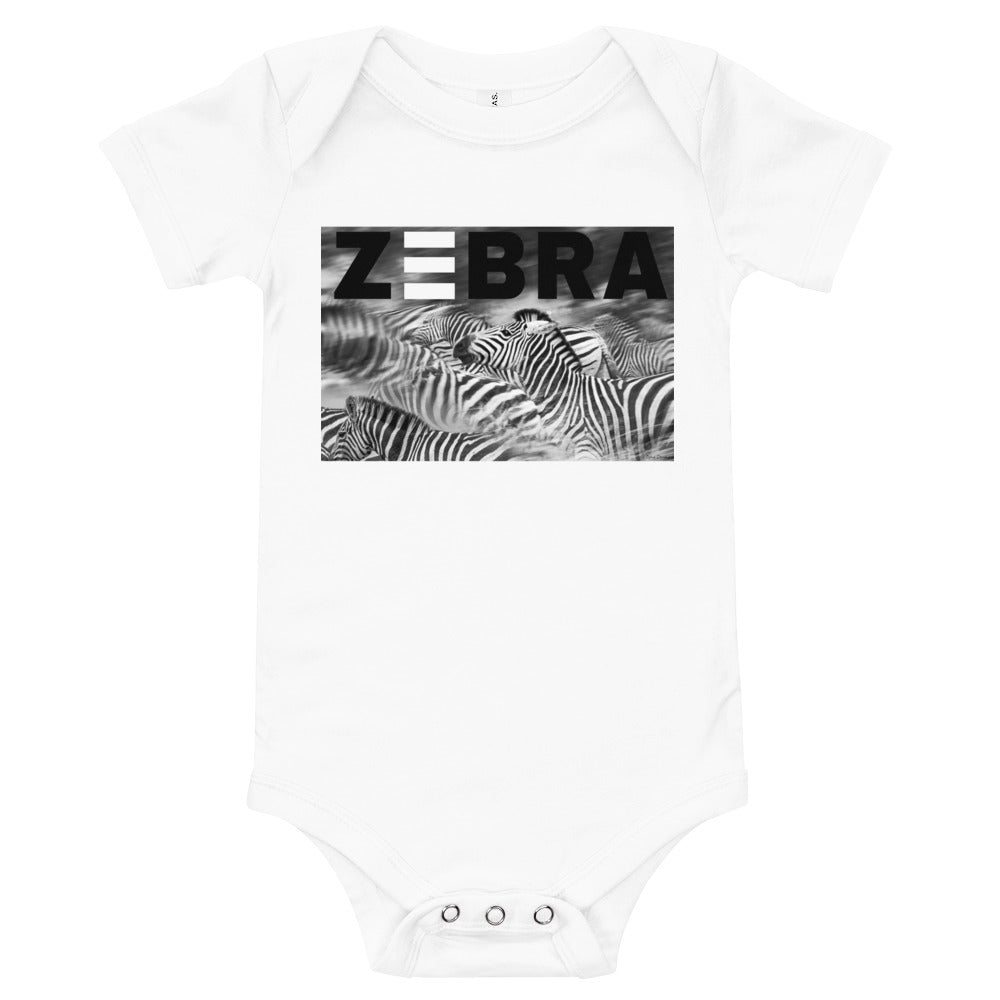 Light Soft Baby Bodysuit - Zebra Blur