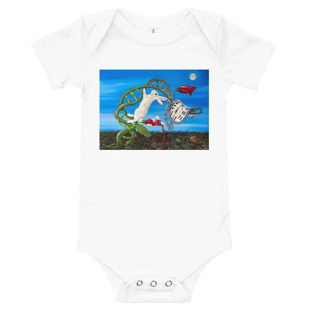 Light Soft Baby Bodysuit - Dali Rabbit