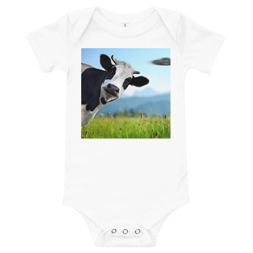 Light Soft Baby Bodysuit - Holy Cow & UFO