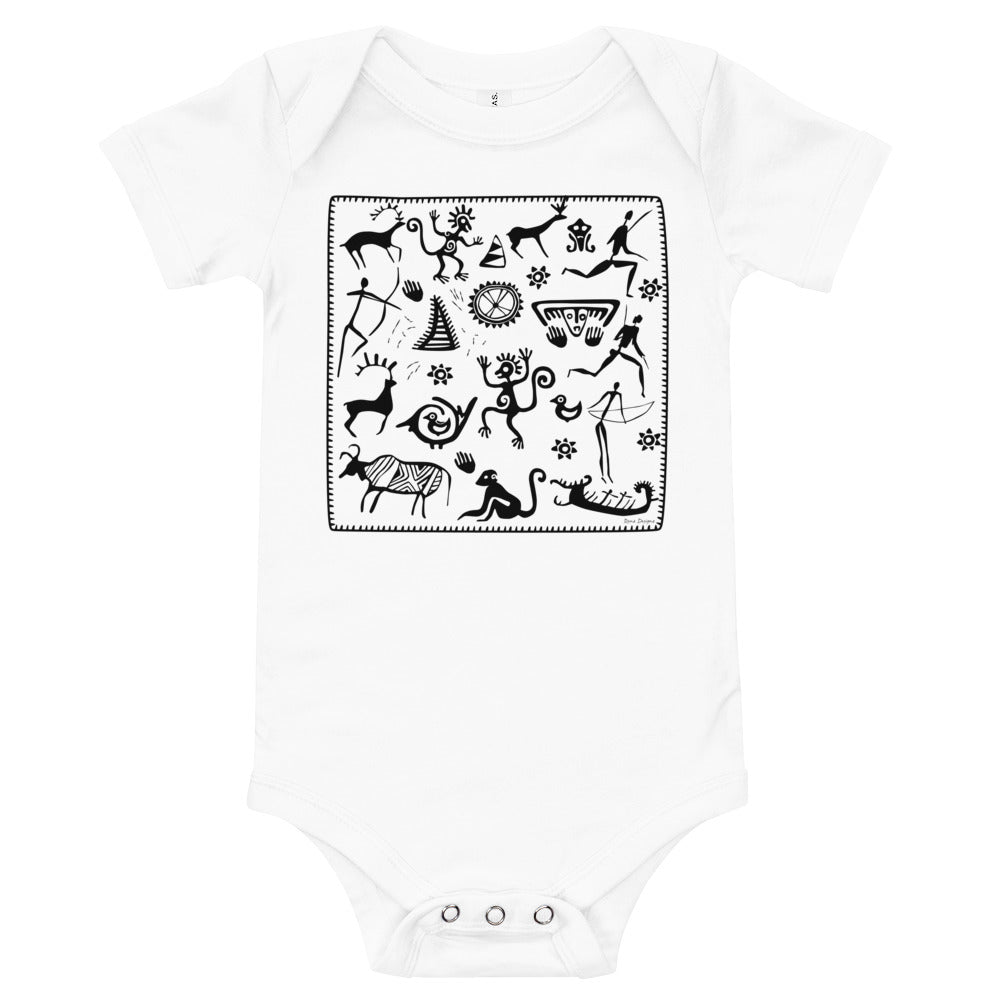 Light Soft Baby Bodysuit - Petroglyphs