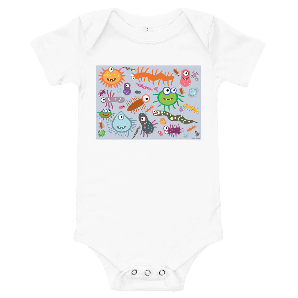 Light Soft Baby Bodysuit - Very Very Funny Monsters