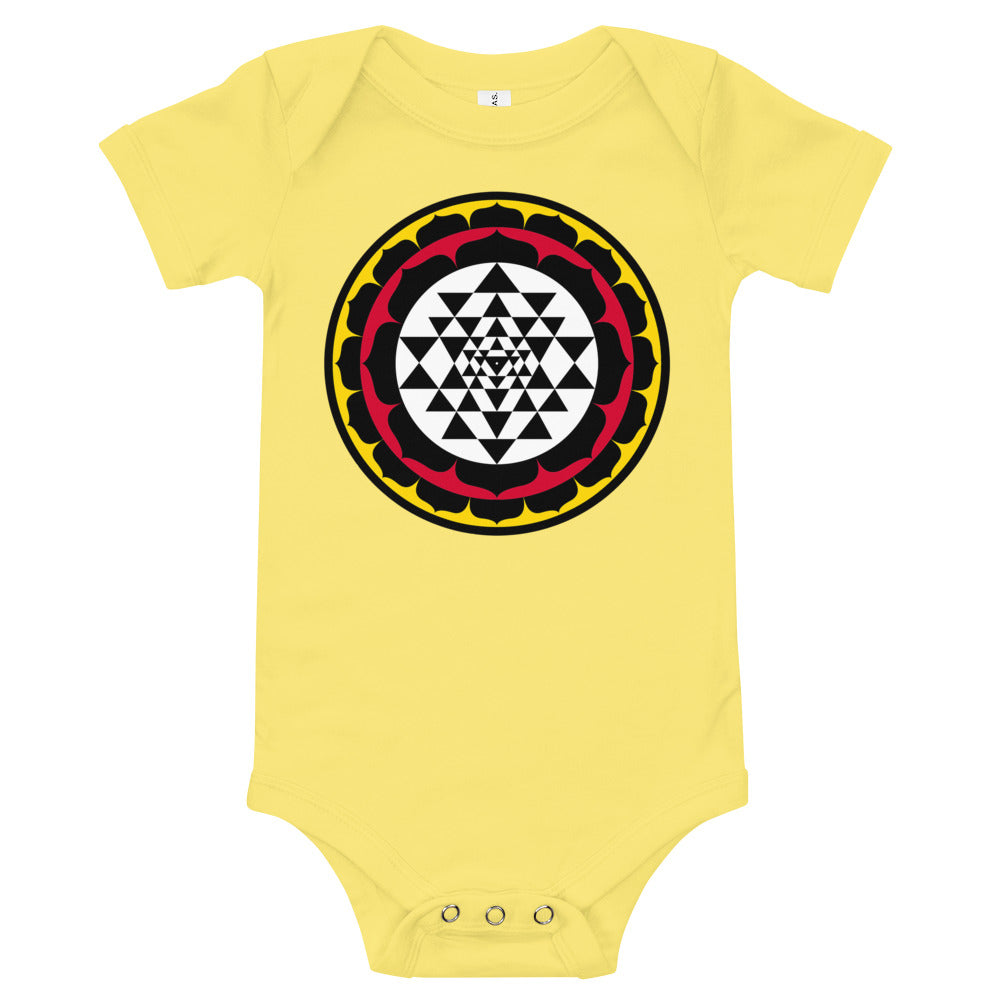 Light Soft Baby Bodysuit - Yantra Circles