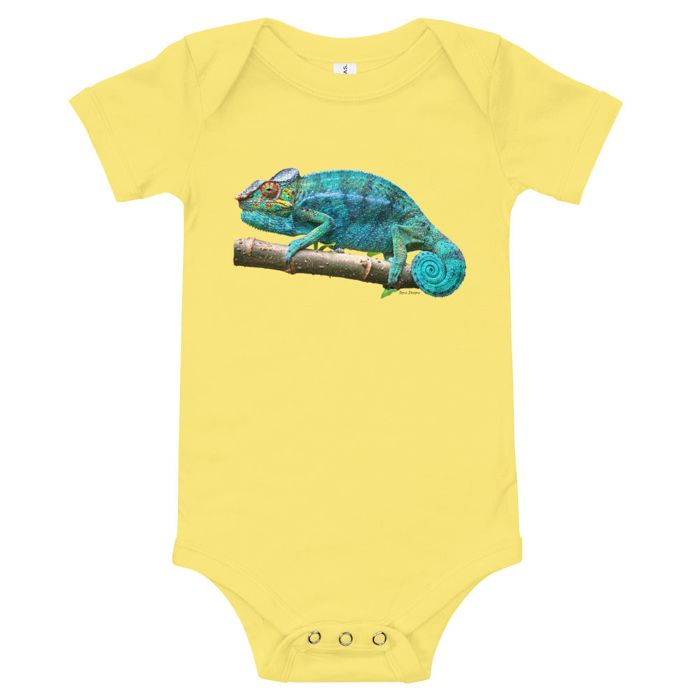 Light Soft Baby Bodysuit - Turquoise Chameleon