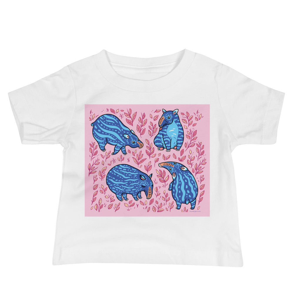 Baby Jersey Tee - Funny Blue Tapirs