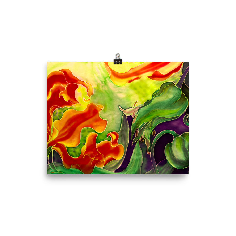 Beautiful Gicleé Poster - Red Flowers Watercolor #1