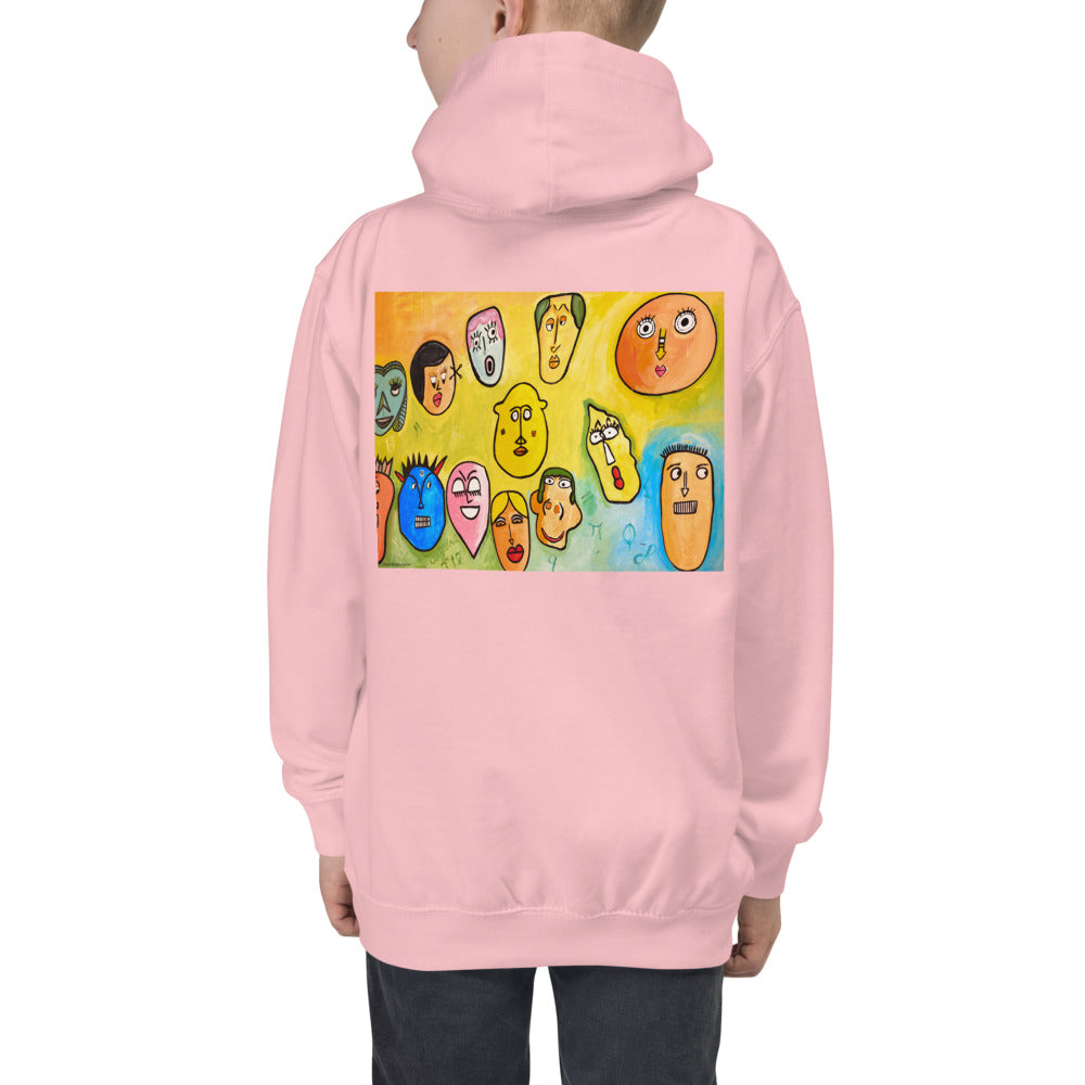 Premium Hoodie - FRONT & BACK Print: Funny Monsters & Funny Faces