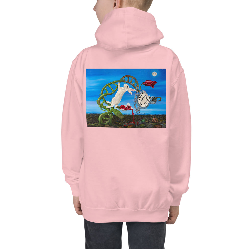 Premium Hoodie - BACK Print: Dali Rabbit