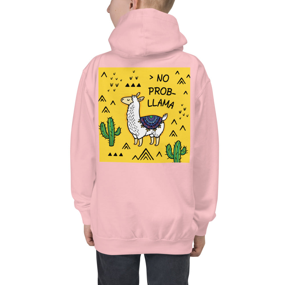 Premium Hoodie: Print on BACK - NO PROB-LLAMA