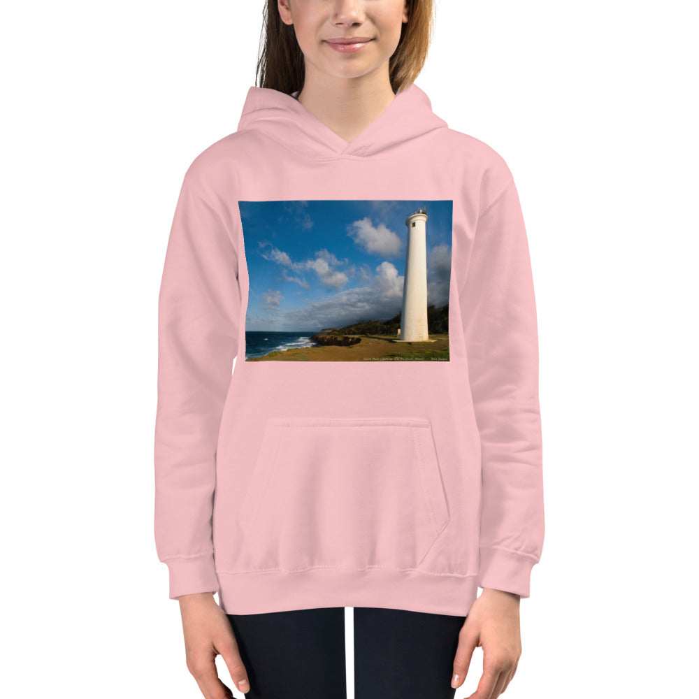 Premium Hoodie - FRONT Print: North Point Light House: Hawaii
