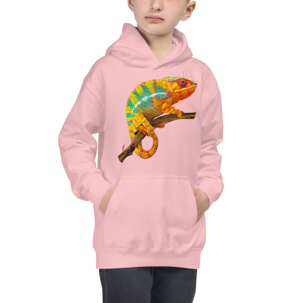 Premium Hoodie - FRONT Print: Yellow & Green? Chameleon