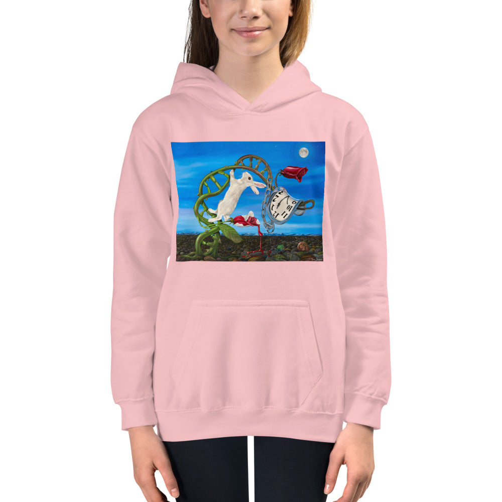 Premium Hoodie - FRONT Print: Dali Rabbit