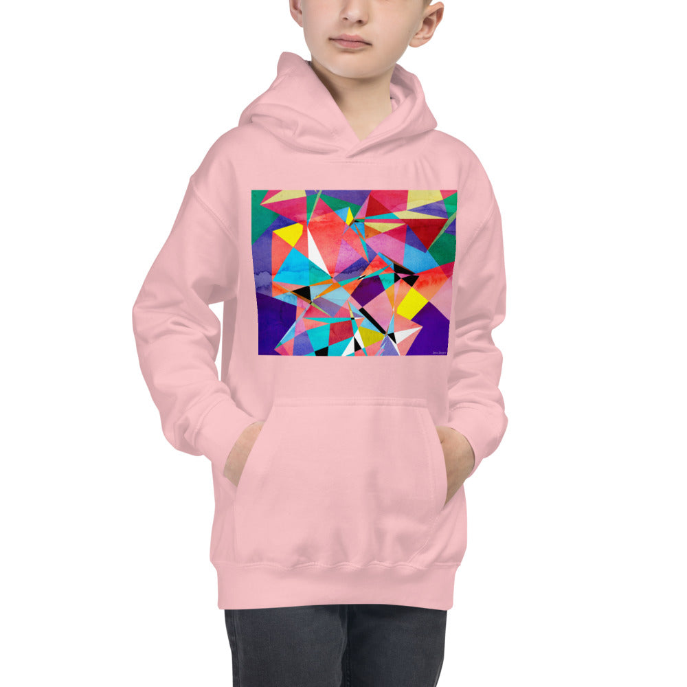 Premium Hoodie - FRONT Print: Abstract Triangles