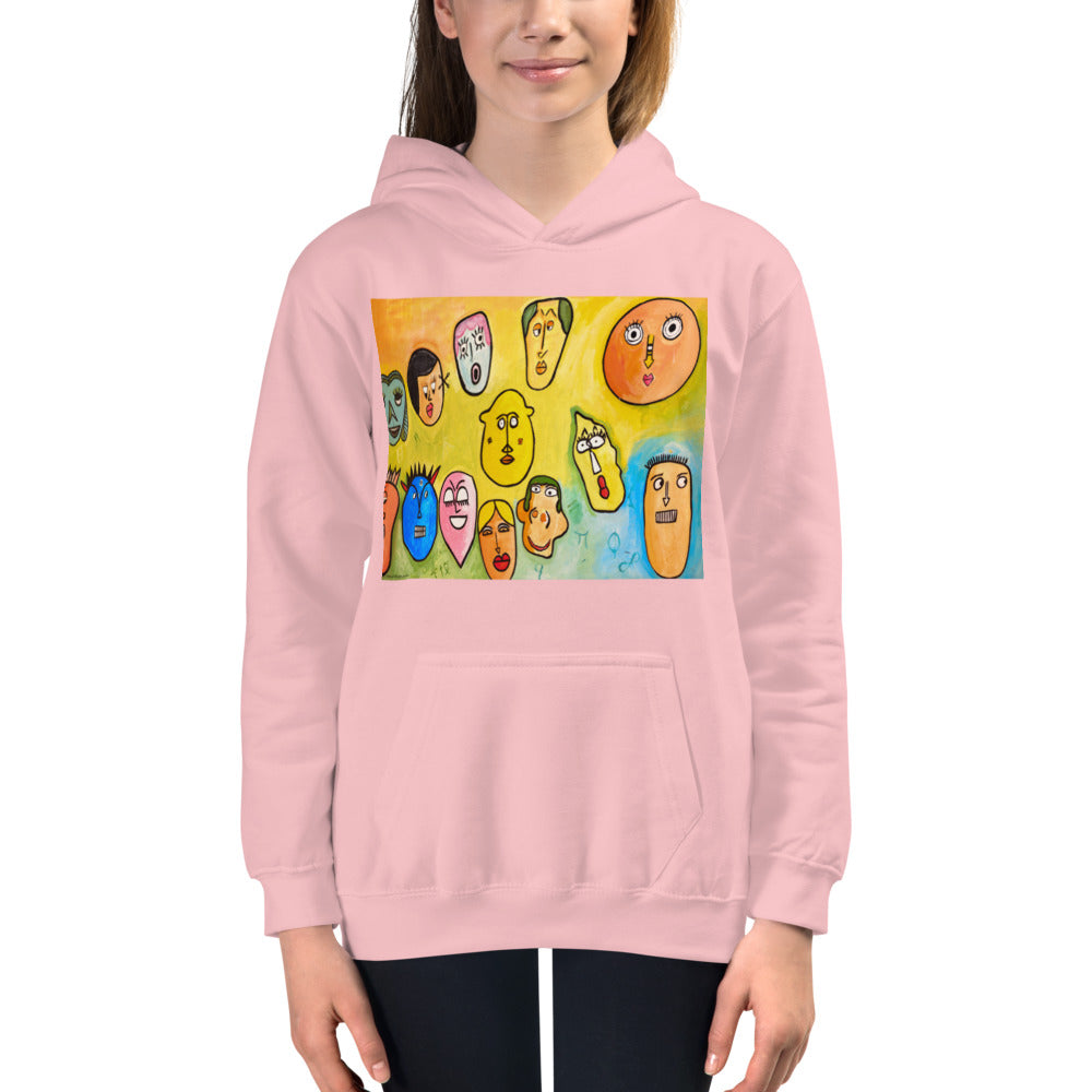 Premium Hoodie - FRONT Print: Funny Faces