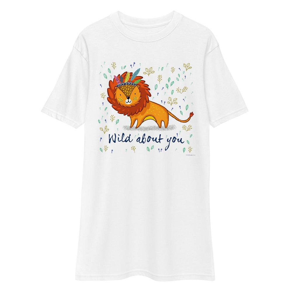 Premium Heavyweight Tee - Wild About You Lion