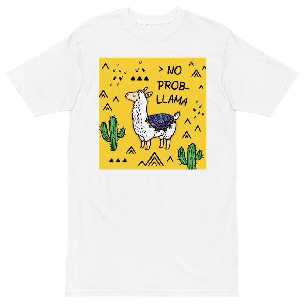Premium Heavyweight Tee - NO PROB LLAMA
