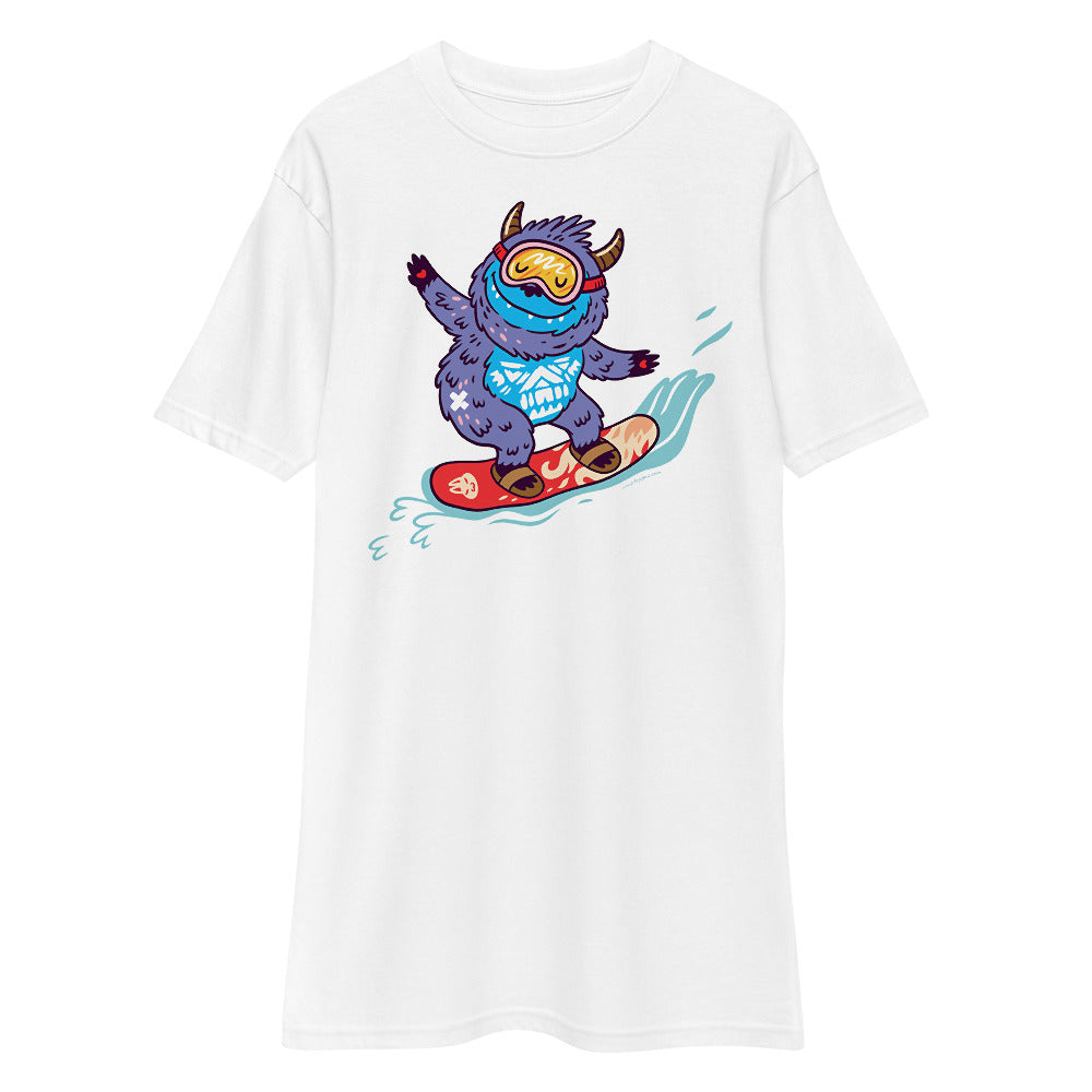 Premium Heavyweight Tee - Yeti Shredding it!