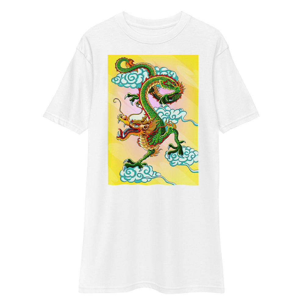 Premium Heavyweight Tee - Green Chinese Dragon