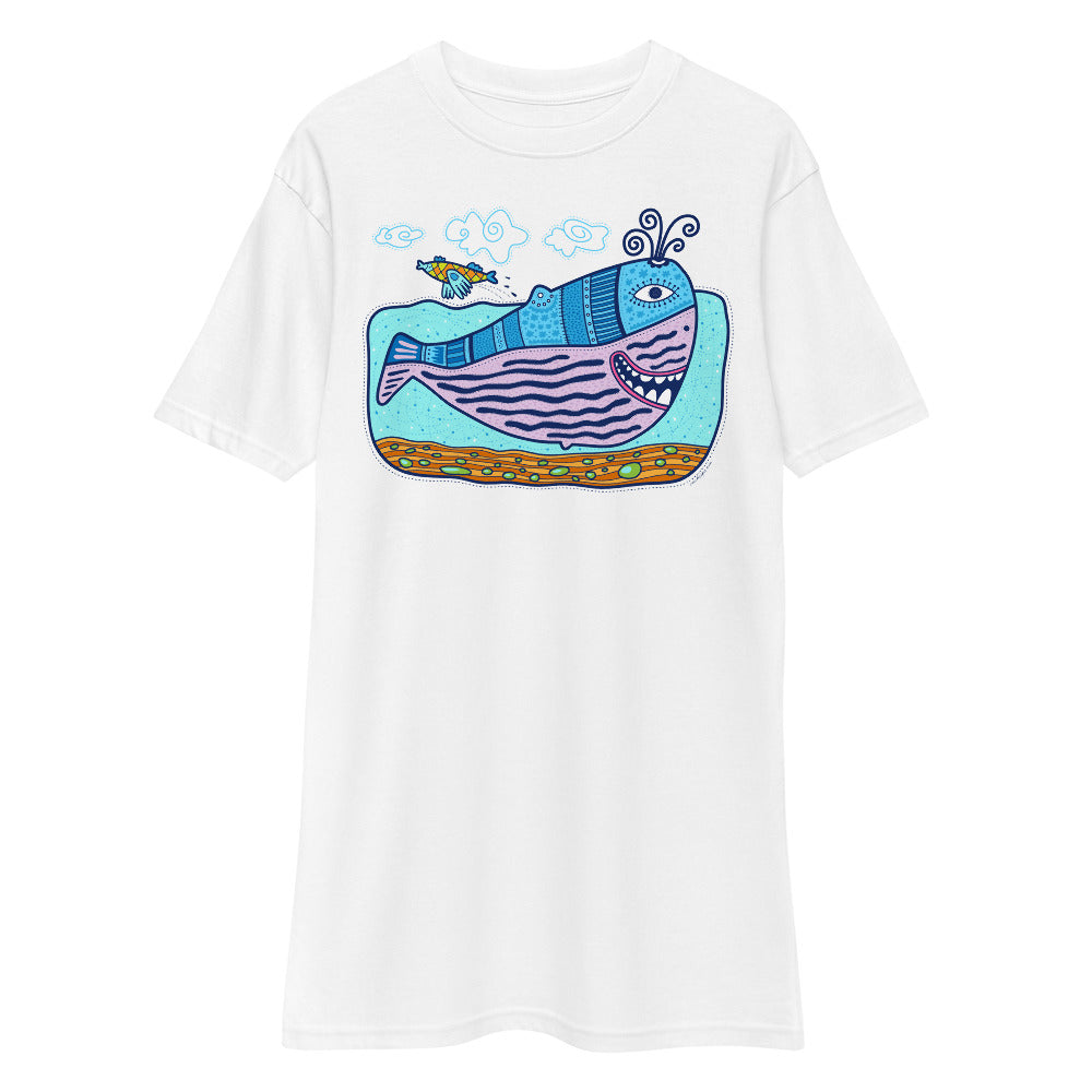 Premium Heavyweight Tee - Happy Whale