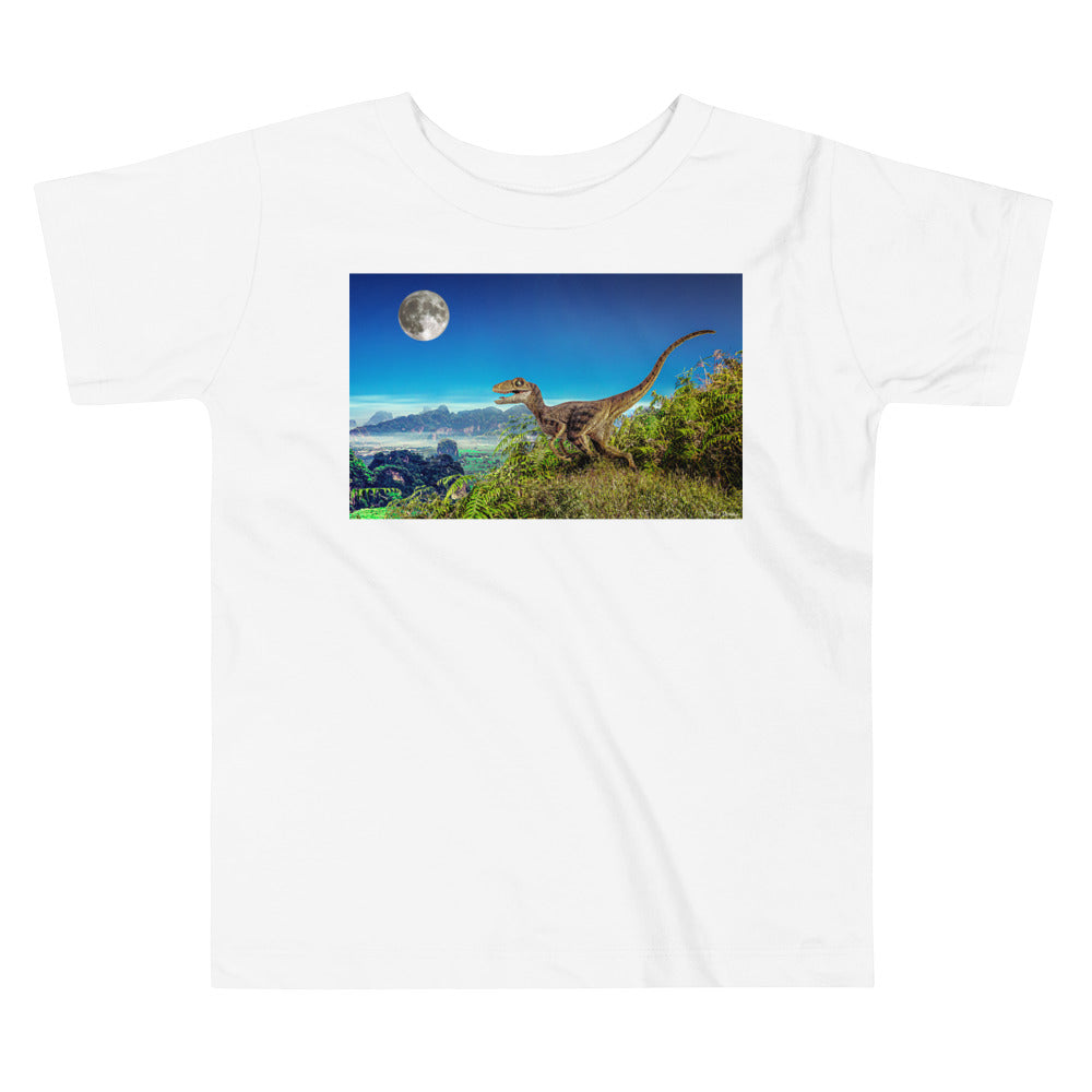 Premium Soft Toddler Tee - Dinosaur & Moon