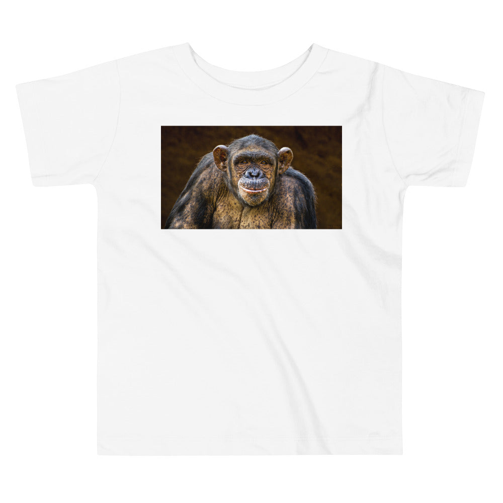 Premium Soft Toddler Tee - Chimpanzee Posing