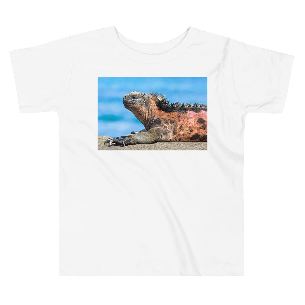 Premium Soft Toddler Tee - Basking Galapagos Marine Iguana