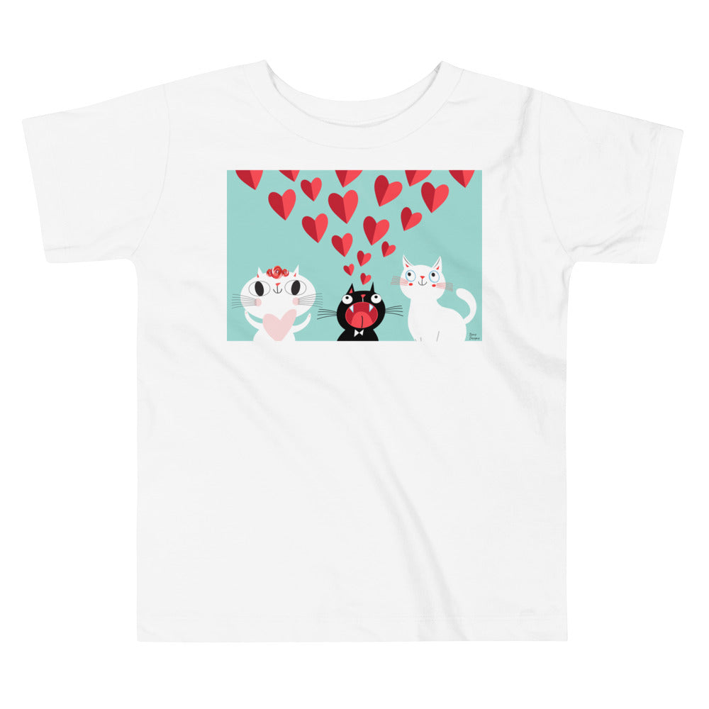 Premium Soft Toddler Tee - Cats in Love