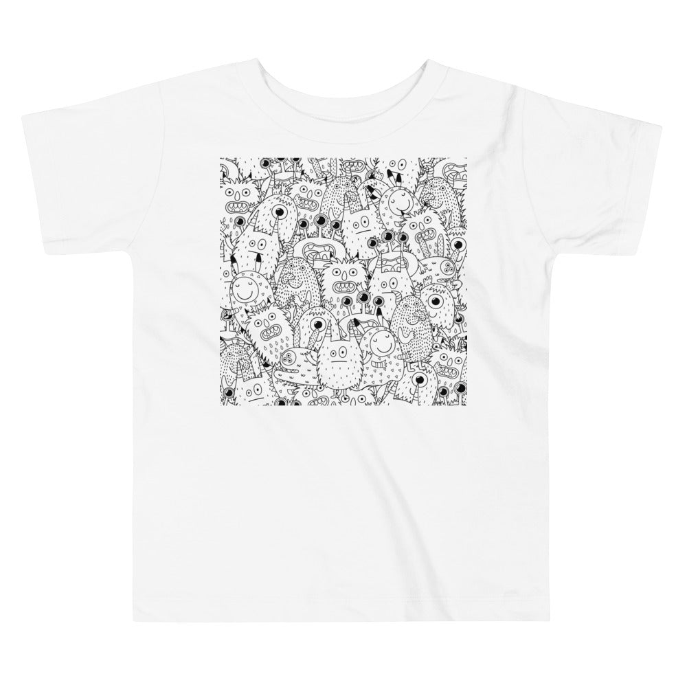 Premium Soft Toddler Tee - Funky Monsters