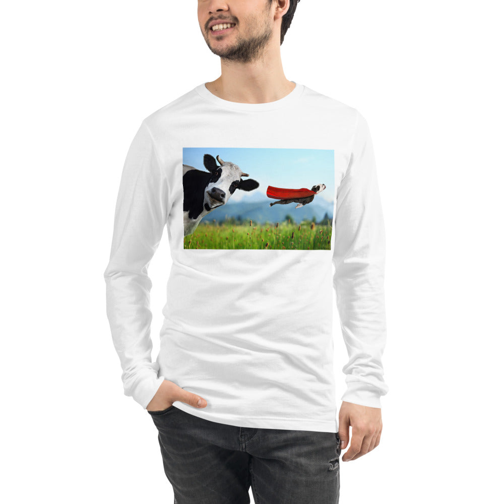 Premium Long Sleeve - Cow & Super Dog