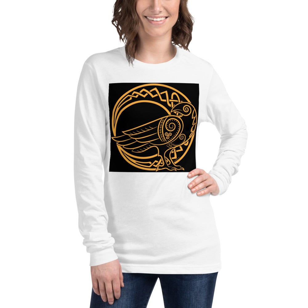 Premium Long Sleeve - Odin's Crow on a Crescent Moon