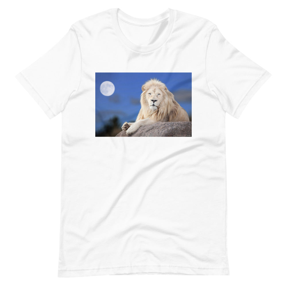 Classic Crew Neck Tee - Lion in Moonlight - Ronz-Design-Unique-Apparel