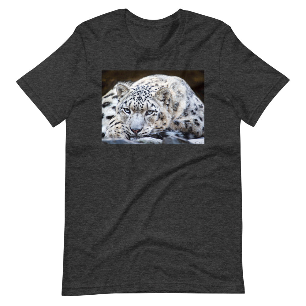 Classic Crew Neck Tee - Snow Leopard - Ronz-Design-Unique-Apparel