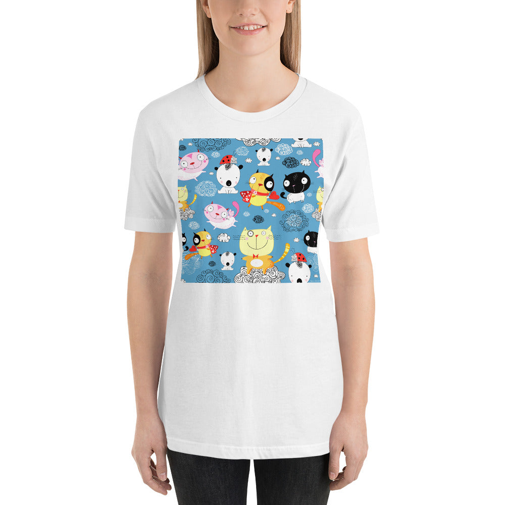 Classic Crew Neck Tee - Silly Cats - Ronz-Design-Unique-Apparel