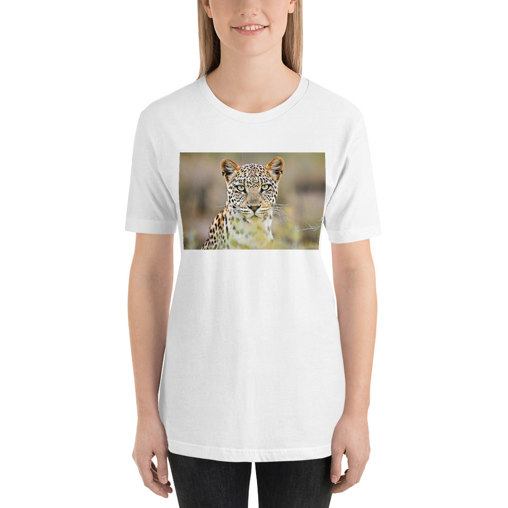 Classic Crew Neck Tee - Green Eyed Leopard - Ronz-Design-Unique-Apparel