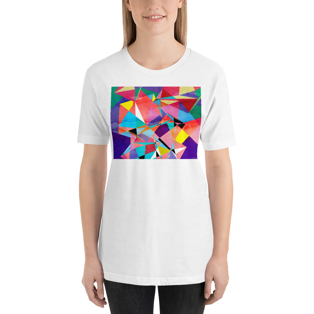 Classic Crew Neck Tee - Abstract Angles - Ronz-Design-Unique-Apparel