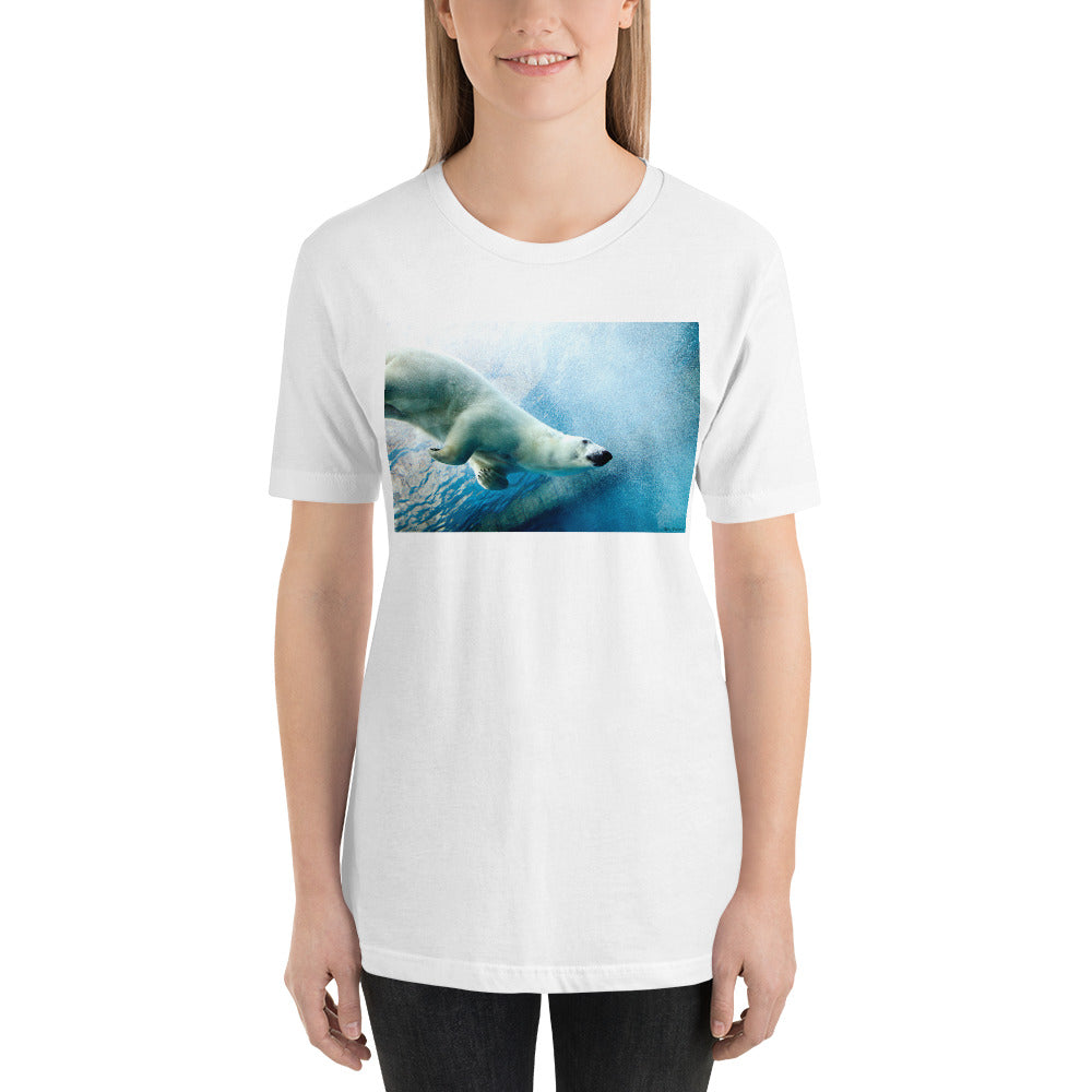 Classic Crew Neck Tee - Polar Bear Paddle - Ronz-Design-Unique-Apparel