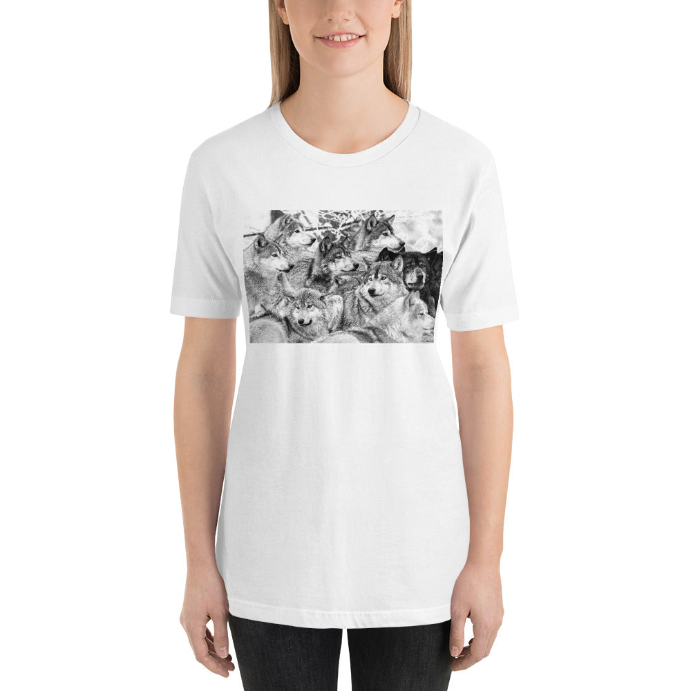 Classic Crew Neck Tee - Wolf Pack - Ronz-Design-Unique-Apparel