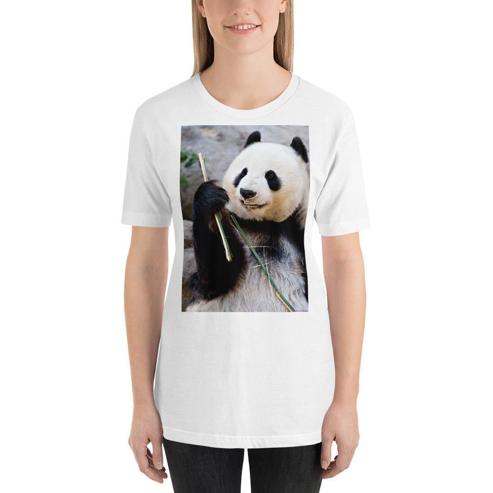 Classic Crew Neck Tee - Happy Panda #2 - Ronz-Design-Unique-Apparel