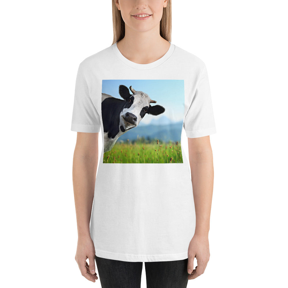 Classic Crew Neck Tee - Cow - Ronz-Design-Unique-Apparel