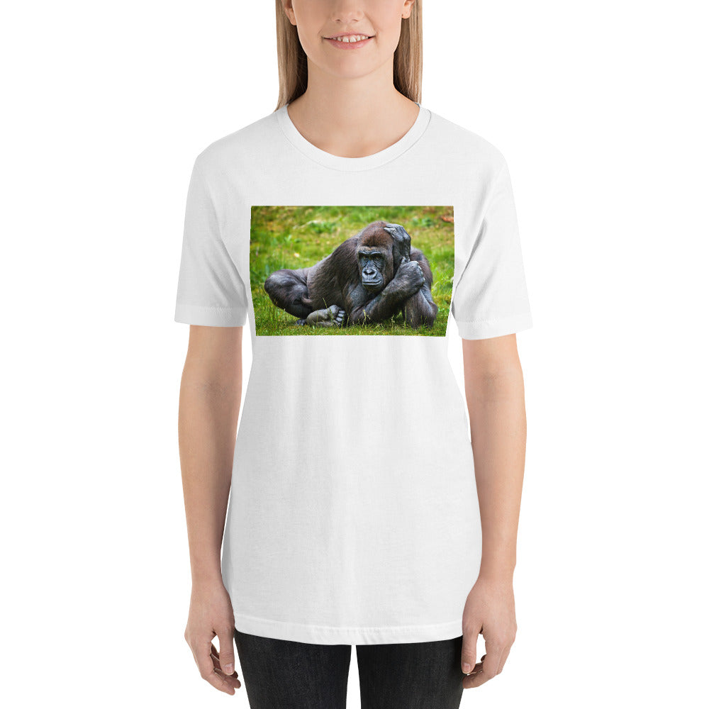 Classic Crew Neck Tee - Gorilla in the Grass - Ronz-Design-Unique-Apparel