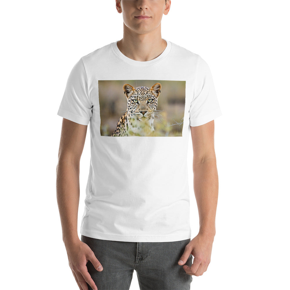 Classic Crew Neck Tee - Green Eyed Leopard - Ronz-Design-Unique-Apparel