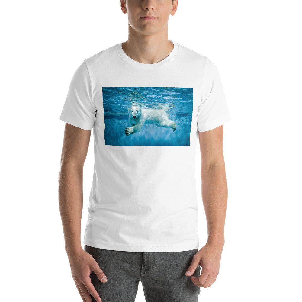 Classic Crew Neck Tee - Polar Bear Paddle - Ronz-Design-Unique-Apparel