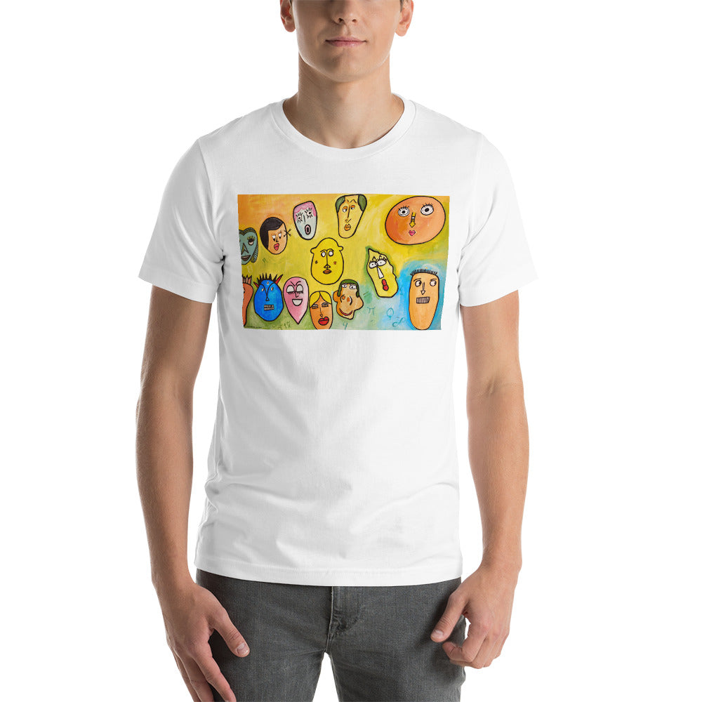 Classic Crew Neck Tee - Funny Faces - Ronz-Design-Unique-Apparel