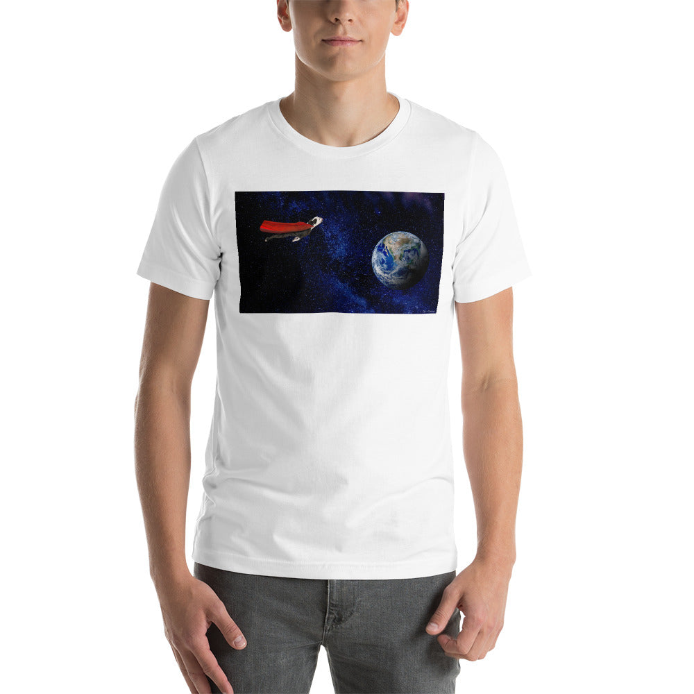 Classic Crew Neck Tee - Dog in Space - Ronz-Design-Unique-Apparel