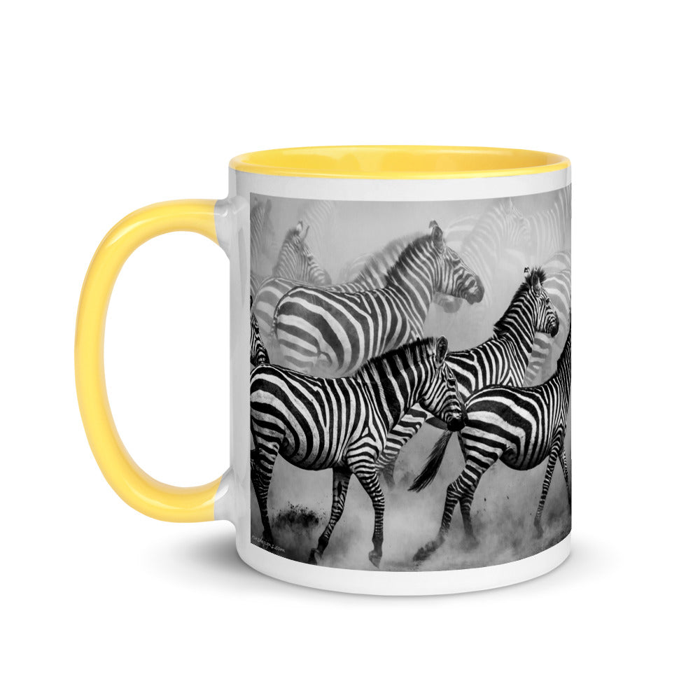 Color Inside 11oz Ceramic Mug - Zebra Dust
